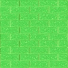 3D панель самоклеюча цегла Зелена 700x770x3мм (013-3) Sticker Wall SW-00000639