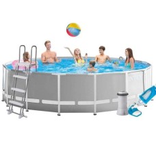 Каркасний басейн Intex 26726-5, 457 x 122 см (3 785 л/год, драбина, тент, підстилка, набір для догляду)