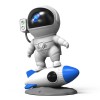 Лазерний проектор зоряного неба і галактики Bolong космонавт з LED підсвічуванням і Bluetooth Білий (943)