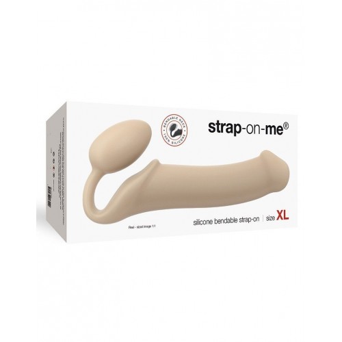 Безремінний страпон Strap-On-Me Flesh XL, повністю регульований, діаметр 4,5 см в інтернет супермаркеті PbayMarket!