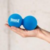 Масажний подвійний м'яч PowerPlay PP-4355 Silicone Lacrosse Peanut Ball 6.3х12.6 см Синій