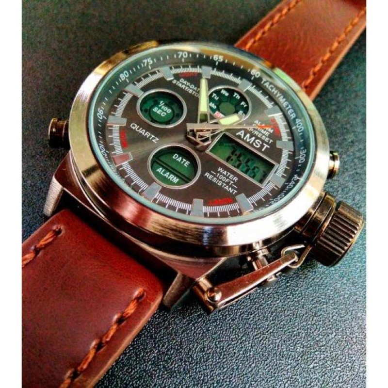 Чоловічий годинник AMST Mountain Коричневий