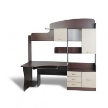 Стіл комп'ютерний Тиса Мебель СК-14 Венге Молочний 2065x900x1975 мм