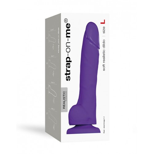 Реалістичний фалоімітатор Strap-On-Me SOFT REALISTIC DILDO Violet - Size L в інтернет супермаркеті PbayMarket!