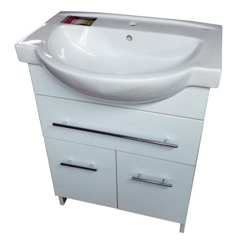 Тумба Mikola-M пластикова 2.0 з верхнім ящиком та умивальником 60 см Тумба Mikola-M пластикова 2.0 з верхнім ящиком та умивальником 60 см