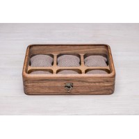 Органайзер на 6 секцій для наручних годинників ecoWalnut 7х26.5х18 см