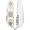 Складаний ніж Victorinox Spartan Ukraine 91 мм 12 функцій Українські мотиви Білий (1.3603.7_T1370u)