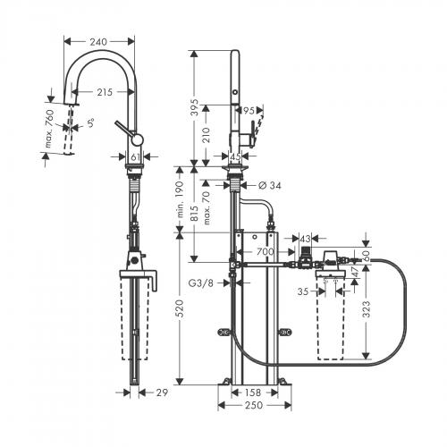 Змішувач для кухонної мийки Hansgrohe Aqittura M91 FilterSystem 210 Чорний матовий 76826670 в інтернет супермаркеті PbayMarket!