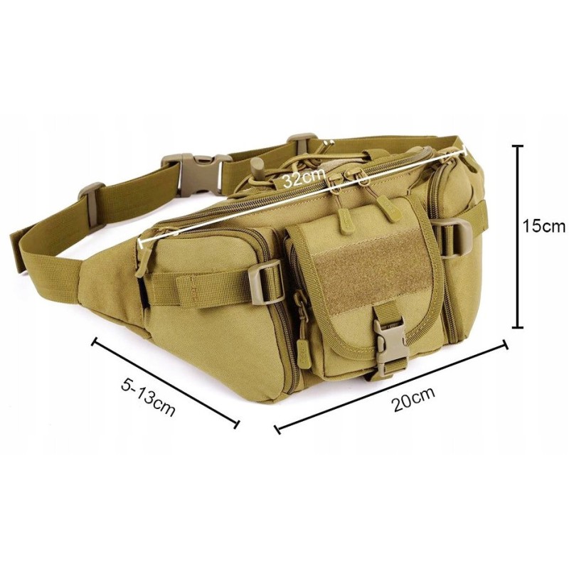 Тактична поясна сумка Edibazzar 32x15x13 см Койот (1870739977)