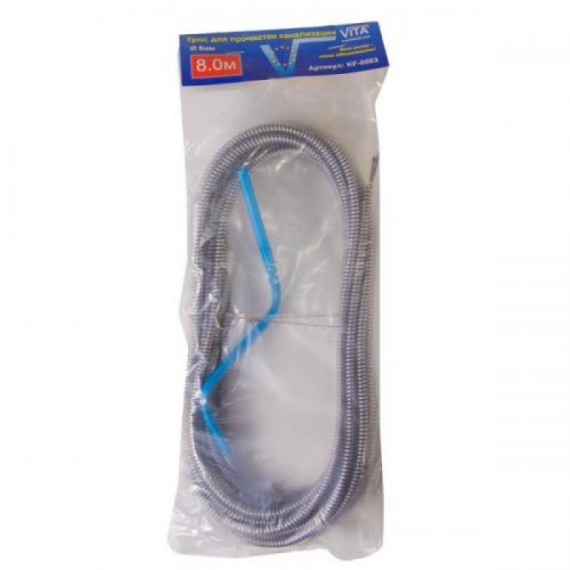 Трос для прочищення каналізації Ø 8 мм 8 м Господар GM (83-0908)