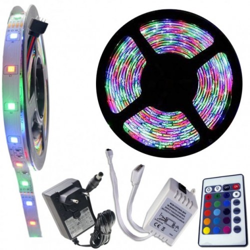 Світлодіодна стрічка з контролером Light in 3528 RGB на 600LED 5 м 2 шт Світлодіодна стрічка з контролером Light in 3528 RGB на 600LED 5 м 2 шт