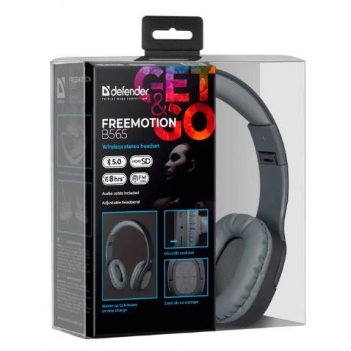 Гарнітура Defender FreeMotion B565 Bluetooth Gray (63565) (6918548)