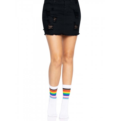 Шкарпетки жіночі в смужку Leg Avenue Pride crew socks Rainbow, 37–43 розмір в інтернет супермаркеті PbayMarket!