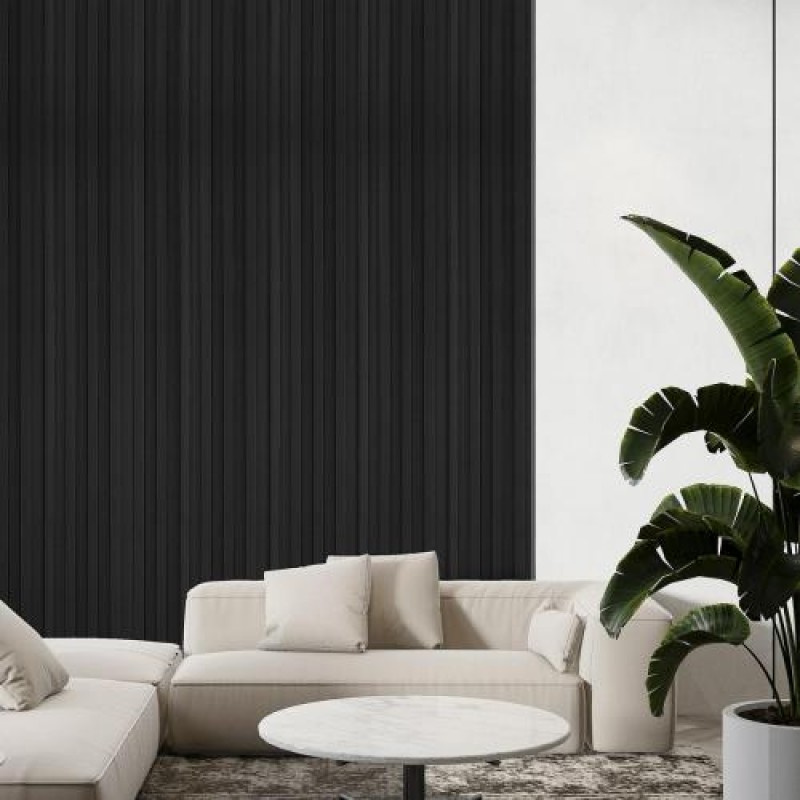 Декоративна стінова рейка Sticker Wall 160*23*3000мм (D) SW-00001532 Чорна