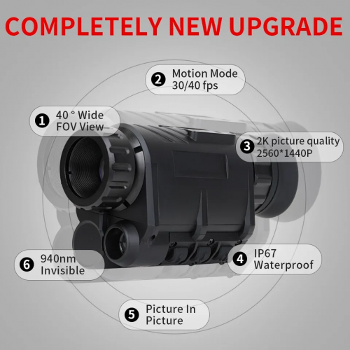 Монокуляр нічного бачення з шоломом та кріплення Binock NVG30 Wi-Fi 940nm Чорний (2191877106) Монокуляр нічного бачення з шоломом та кріплення Binock NVG30 Wi-Fi 940nm Чорний (2191877106)