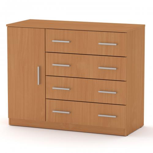 Комод Компаніт 4+1Б Бук (105х45х85 см) Комод Компаніт 4+1Б Бук (105х45х85 см)
