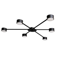 Люстра стельова MSK Electric Copter на шість круглих плафонів під лампи GX53 NL 8040-6 BK Чорний (618810)