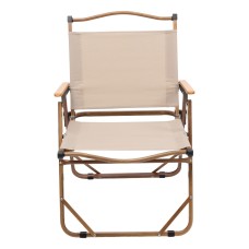 Стілець для кемпінгу складаний Lugi 52х53х77 см Бежево-коричневий (HP-SY-1B)