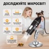 Цифровий електронний мікроскоп 3в1 1600Х з підсвічуванням No Brand Підключення до Windows, Android, MacOS