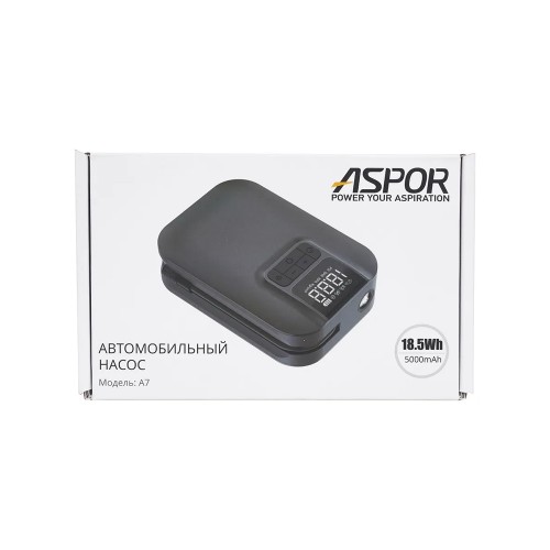 Портативний автомобільний насос Aspor A7- чорний Портативний автомобільний насос Aspor A7- чорний