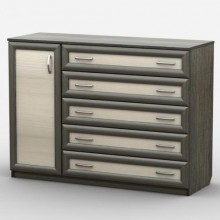 Комод Тиса Мебель АКМ-35 1 Венге Дуб молочний 90x45x120 см