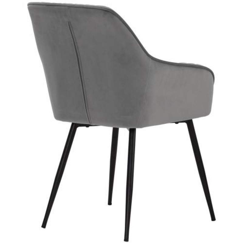 Стул м'який Арно SDM ніжки крашені  метал, велюр сірий