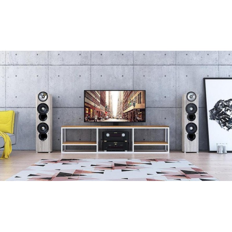 Тумба підставка для TV у стилі Loft NS-2138 480x1800x400 мм Белый