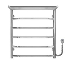 Рушникосушарка електрична Трапеція з полицею П6 500х600 Deffi Хром EF16 (C.TP.60.50.6.E.C.R.5)