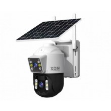 IP-камера вулична з акумулятором та подвійним об'єктивом XON SmartCam Wi-Fi/4G 8000mAh Solar 1080P Білий (KCBSM22VW 7478)