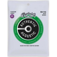 Струни для акустичної гітари Martin MA175S Marquis Silked 80/20 Bronze Acoustic Guitar Strings Custom Light 11/52 Струни для акустичної гітари Martin MA175S Marquis Silked 80/20 Bronze Acoustic Guitar Strings Custom Light 11/52