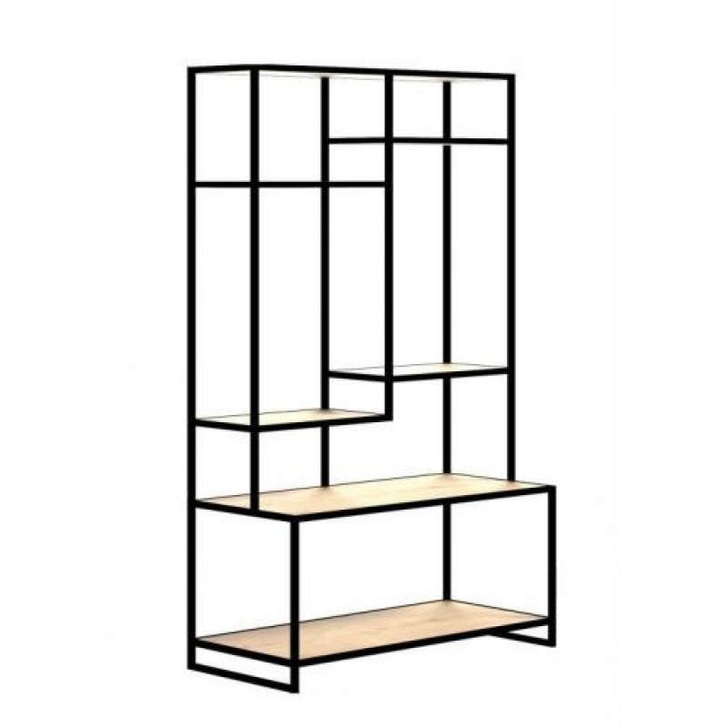 Стелаж для зберігання в стилі Loft NS-1711 2030x1200x550 мм Черный