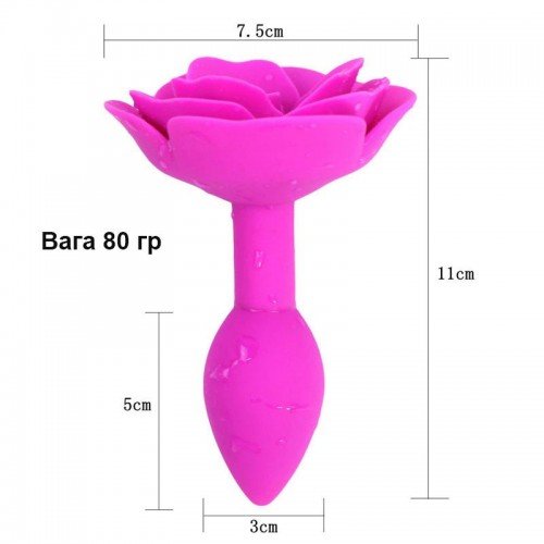 Силіконова анальна пробка Троянда рожевий We Love в інтернет супермаркеті PbayMarket!