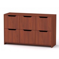 Комод з дверима Компанит 6Д 130х42х80 см Яблуня