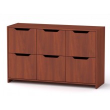 Комод з дверима Компанит 6Д 130х42х80 см Яблуня