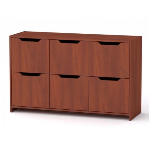 Комод з дверима Компанит 6Д 130х42х80 см Яблуня Комод з дверима Компанит 6Д 130х42х80 см Яблуня