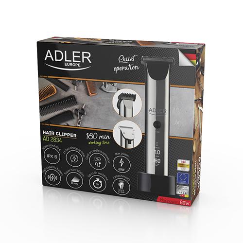 Машинка для стрижки Adler Сріблясто-чорний AD 2834 Машинка для стрижки Adler Сріблясто-чорний AD 2834