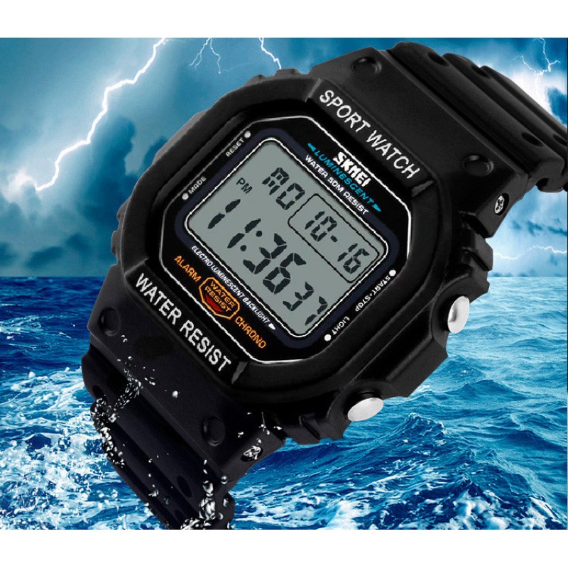 Чоловічий спортивний годинник Skmei 1134 Чорний