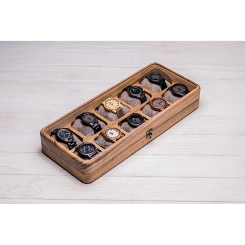 Підставка органайзер для зберігання наручних годинників ecoWalnut 7х43.5х18 см Підставка органайзер для зберігання наручних годинників ecoWalnut 7х43.5х18 см
