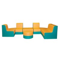 Комплект меблів Tia-Sport Розумниця 270х150х100 см оранжево-бірюзова (sm-0732)