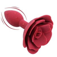 Силіконова анальна пробка Rose Red We Love