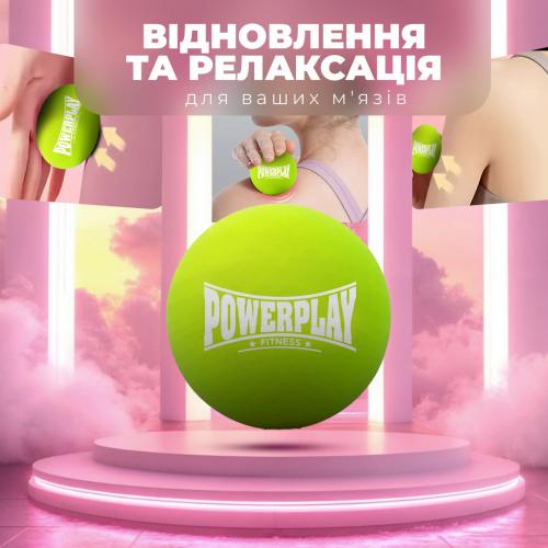 Масажний силіконовий м'яч PowerPlay PP-4354 Silicone Lacrosse Ball 6.5 см Зелений Масажний силіконовий м'яч PowerPlay PP-4354 Silicone Lacrosse Ball 6.5 см Зелений