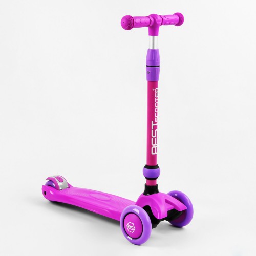 Самокат-велобіг триколісний Best Scooter колеса PU зі світлом 3 в 1 70 кг Violet (105656)