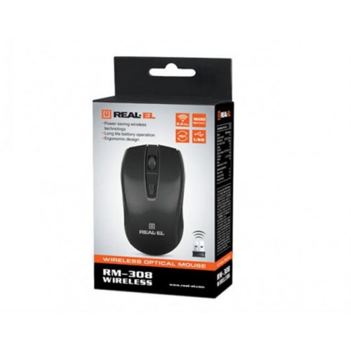 Миша бездротова REAL-EL RM-308 Black USB (EL123200033) в інтернет супермаркеті PbayMarket!