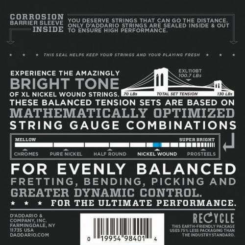 Струни для електрогітари 6 шт D'Addario EXL110BT Nickel Wound Balanced Tension Regular Light Electric Strings 10/46 Струни для електрогітари 6 шт D'Addario EXL110BT Nickel Wound Balanced Tension Regular Light Electric Strings 10/46
