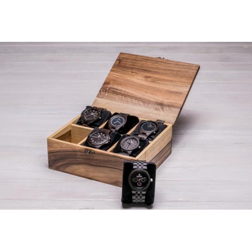 Дерев'яна шкатулка для наручних годинників ecoWalnut 8.2х20.8х18 см Дерев'яна шкатулка для наручних годинників ecoWalnut 8.2х20.8х18 см