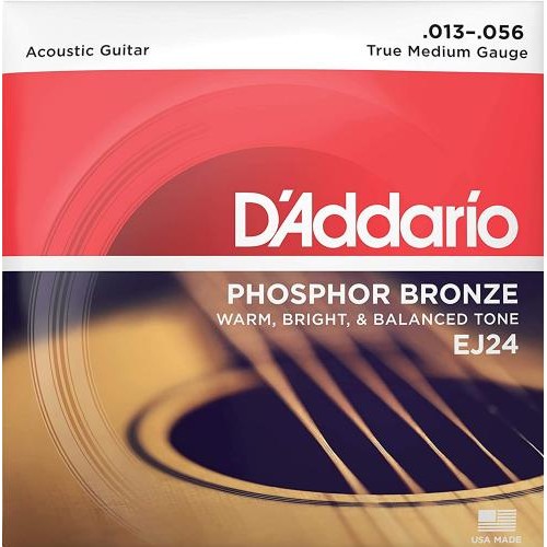 Струни для акустичної гітари D'Addario EJ24 Phosphor Bronze Medium Acoustic Guitar Strings 13/56 Струни для акустичної гітари D'Addario EJ24 Phosphor Bronze Medium Acoustic Guitar Strings 13/56