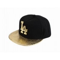 Бейсболка LA GLH Snapback Gold One sizе Чорний із золотистим (23240)