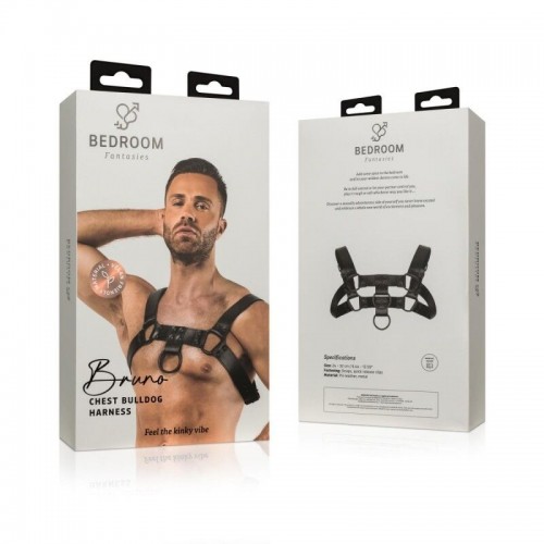 Портупея Bedroom Fantasies Bruno Chest Bulldog Harness - Black в інтернет супермаркеті PbayMarket!