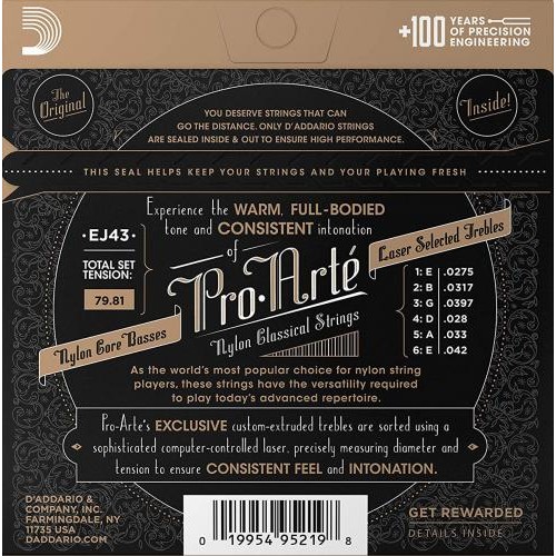 Струни для класичної гітари D'Addario EJ43 Classic Guitar Strings Light Tension Струни для класичної гітари D'Addario EJ43 Classic Guitar Strings Light Tension