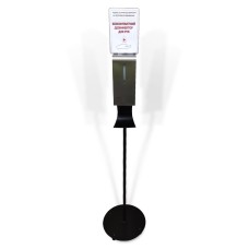 Дозатор сенсорний для антисептика 1,0 л D8100XA на стійці з краплеуловлювачем та табличкою (D8100XA-BPBKT)